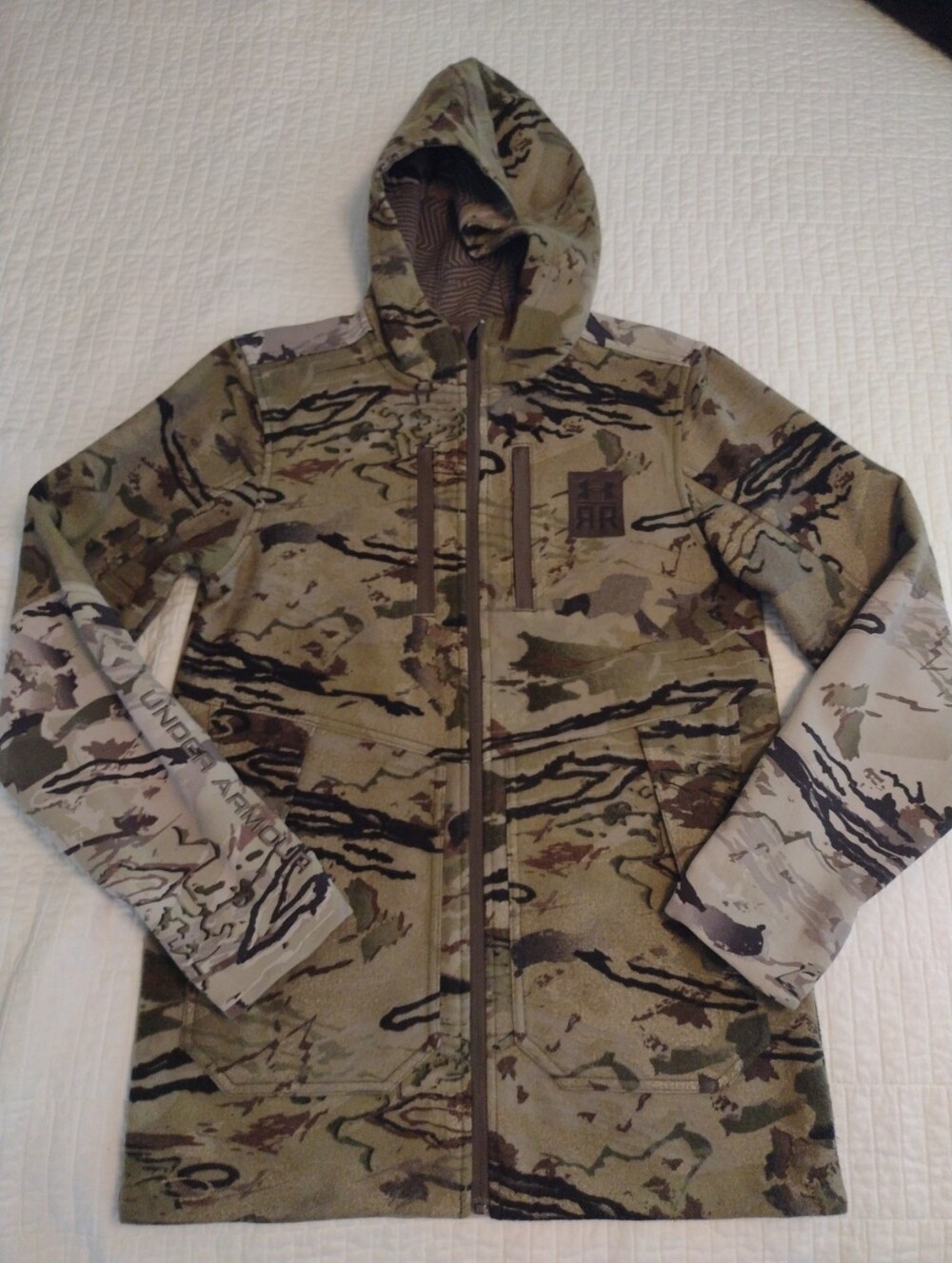 New Under Armour Men's S Wool Blend Coldgear RR Infrared Camo Coat Jacket Hood